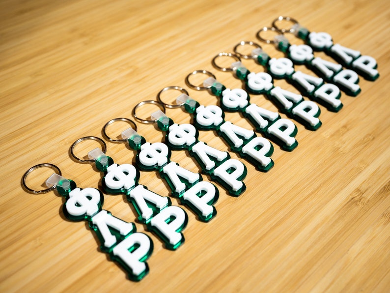 Customized Acrylic Greek Paddle Keychain Greek Keychains Greek Key Fob Greek Memorabilia