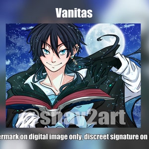 VANITAS Art Print- anime inspired, grimoire wielding, digital art print