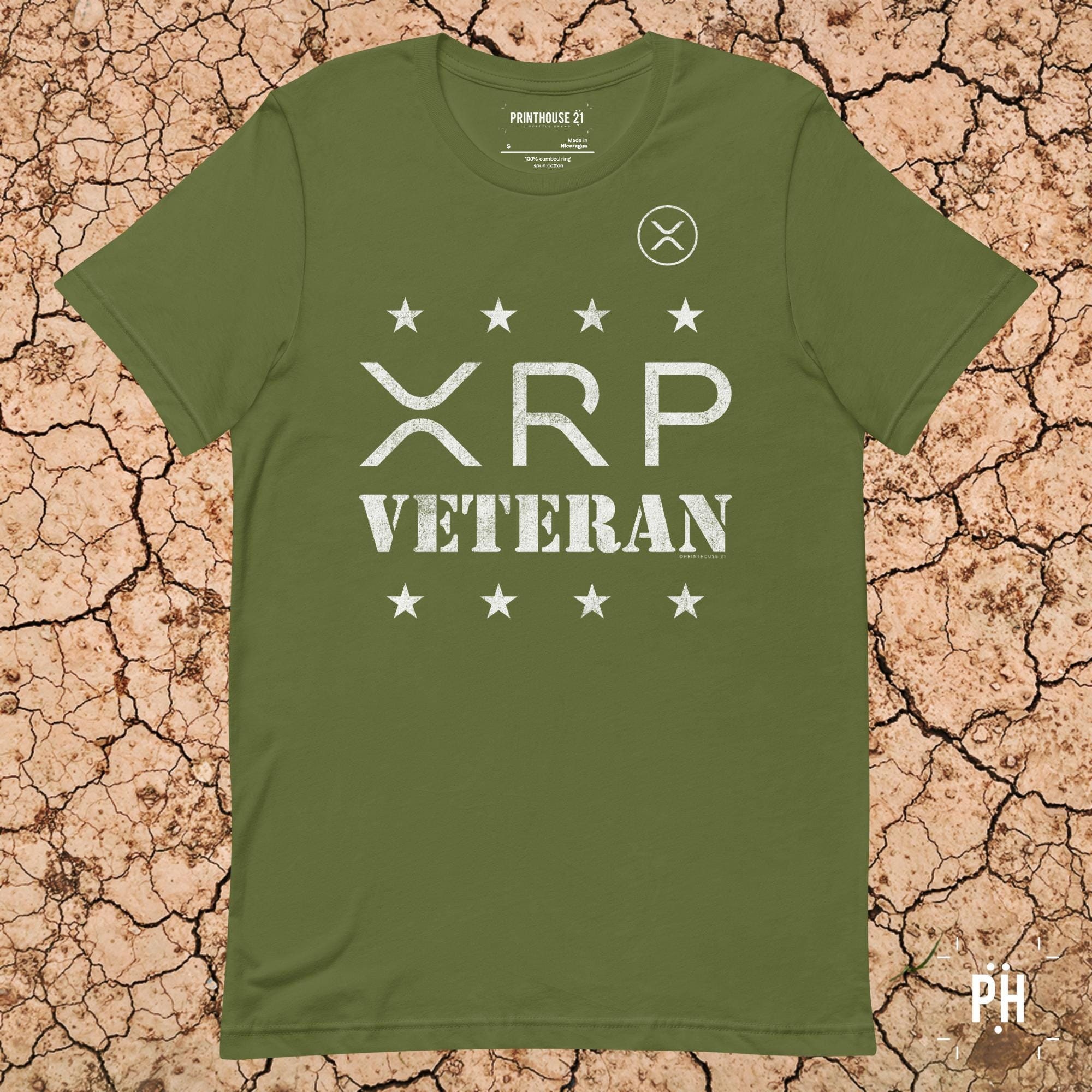 XRPベテラン暗号通貨ユニセックスTシャツ | OG Soldiers of Fortuneに捧ぐ