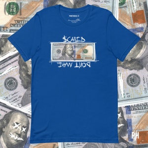 True Royal t-shirt with DTG embellishment at front.