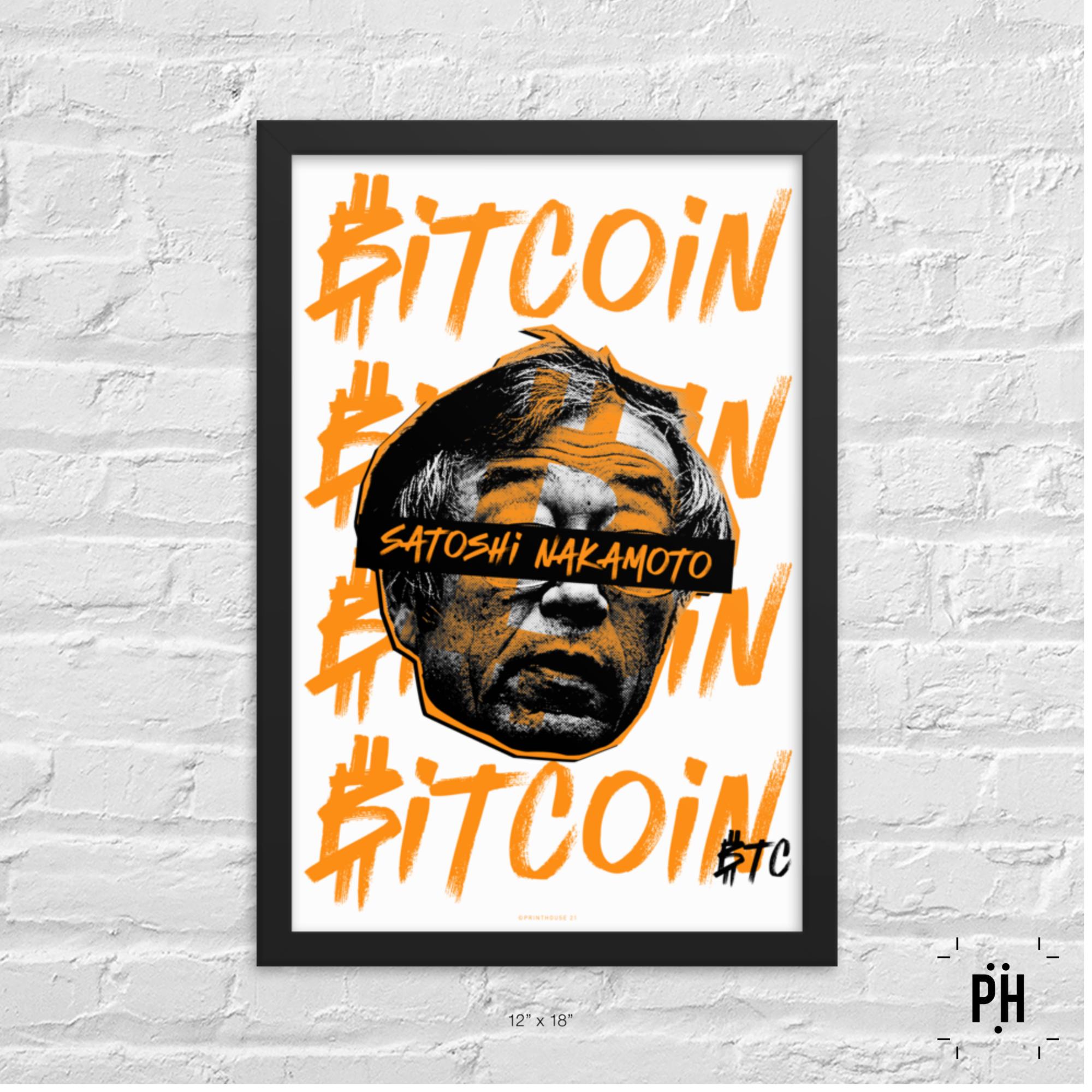 Satoshi Nakamoto BTC Face Crypto Poster + Black Frame – Hang the Mystery |  Various Print Sizes - Etsy