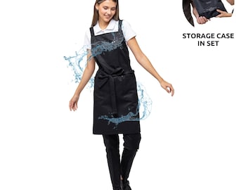 Waterproof Unisex Bib Apron, Adjustable Criss-Cross Straps, with Gift Packaging