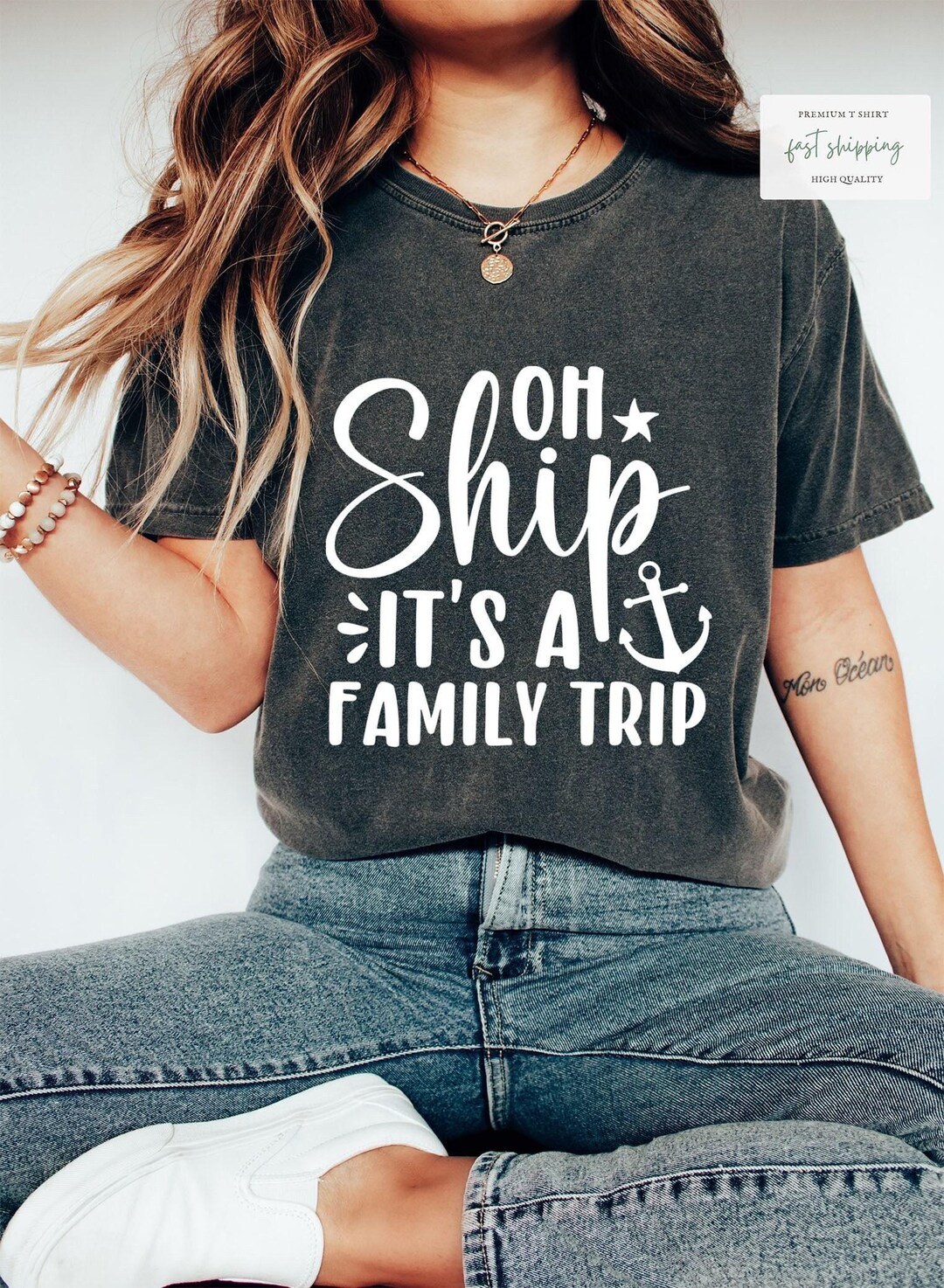 Oh Ship, It's a Family Trip T-shirt Family Vacation Tee Funny Cruise ...