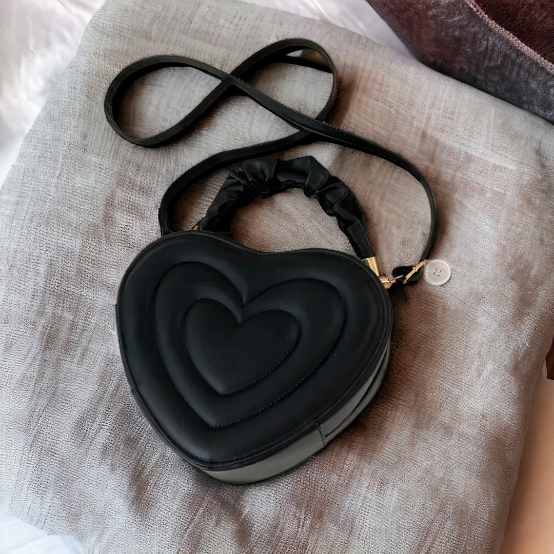 Handbag Heart Shape, Leather Heart Bag, Gift for Her, Valentine's Gift ...