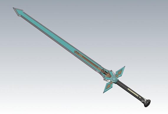 Kirito Sword Art Online Dark Repulser Cosplay Sword Kit 3D Printed