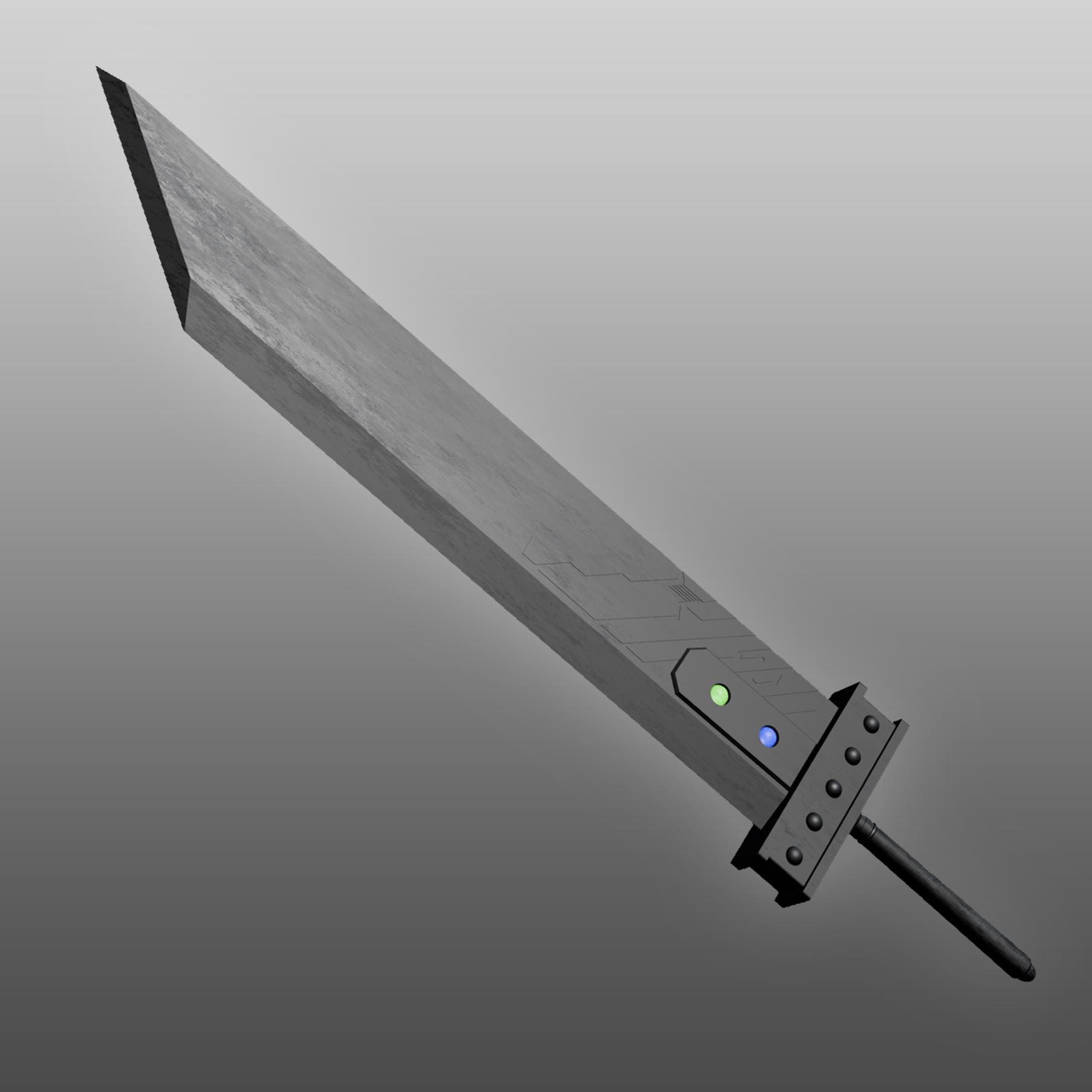 Cloud Buster Sword DIY Kit: Final Fantasy VII 3D Print Prop, LED