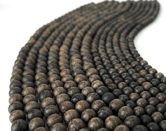 Wooden beads 6450 years old, Bog oak beads, Bog oak, Irish bog oak