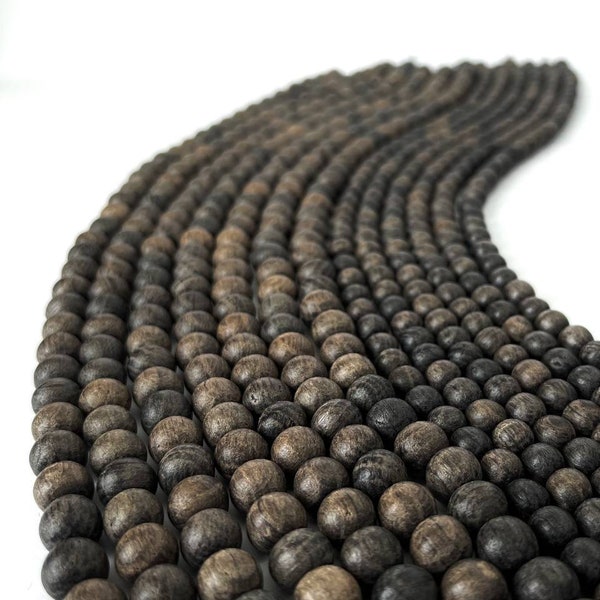 Wooden beads 6450 years old, Bog oak beads, Bog oak, Irish bog oak