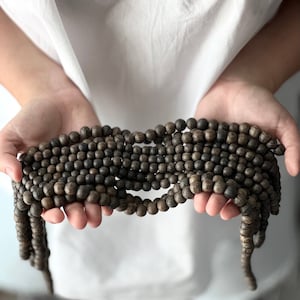 Very old Irish bog oak beads 3000 years old, Bog oak wood, Natural wooden beads, Black wooden beads, DIY jewelry