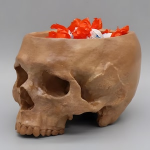 Handmade Skull Bowl: Macabre Halloween Decor