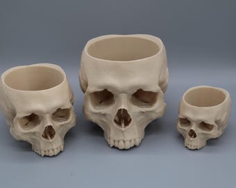 Frightening Skull Bowl - Macabre Halloween Decor