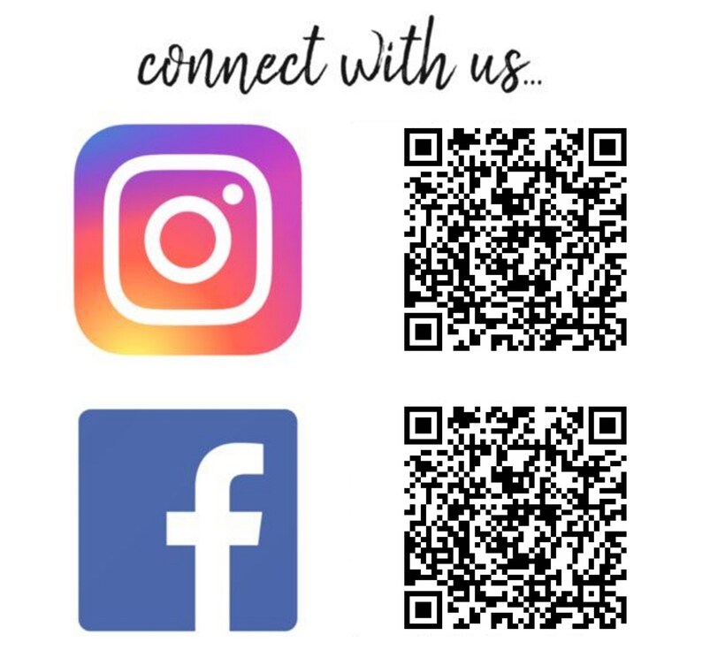 Social Media Printable QR Codes for Business Facebook QR Code Instagram ...