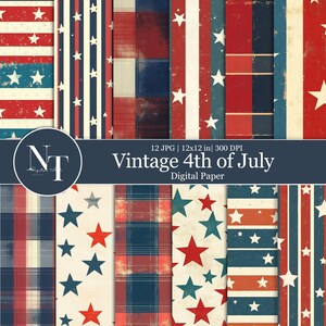 4th of July Digital Paper, USA Grunge Flag Seamless Pattern, USA Independence Day Printable Paper, Patriotic seamless pattern, USA Paper