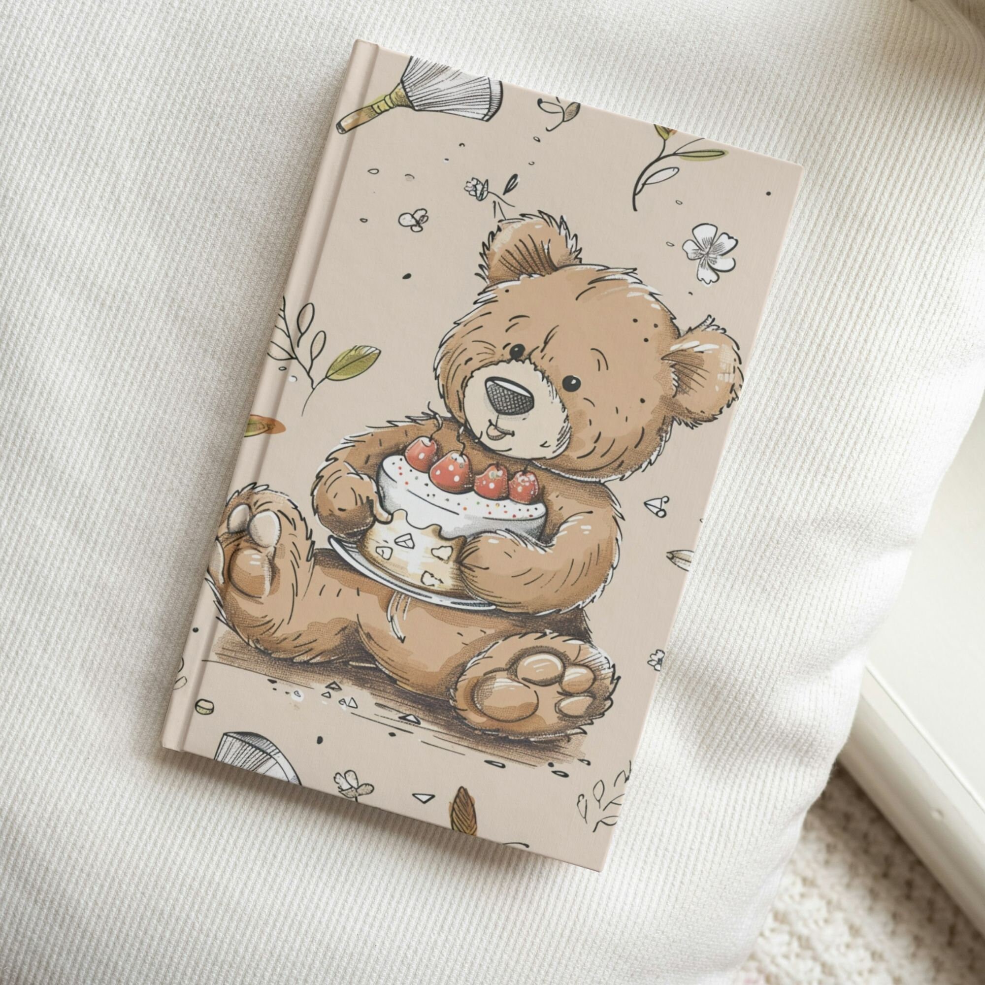 Boho Teddy Bear Digital Paper, Nursery Seamless Pattern, Baby Shower ...