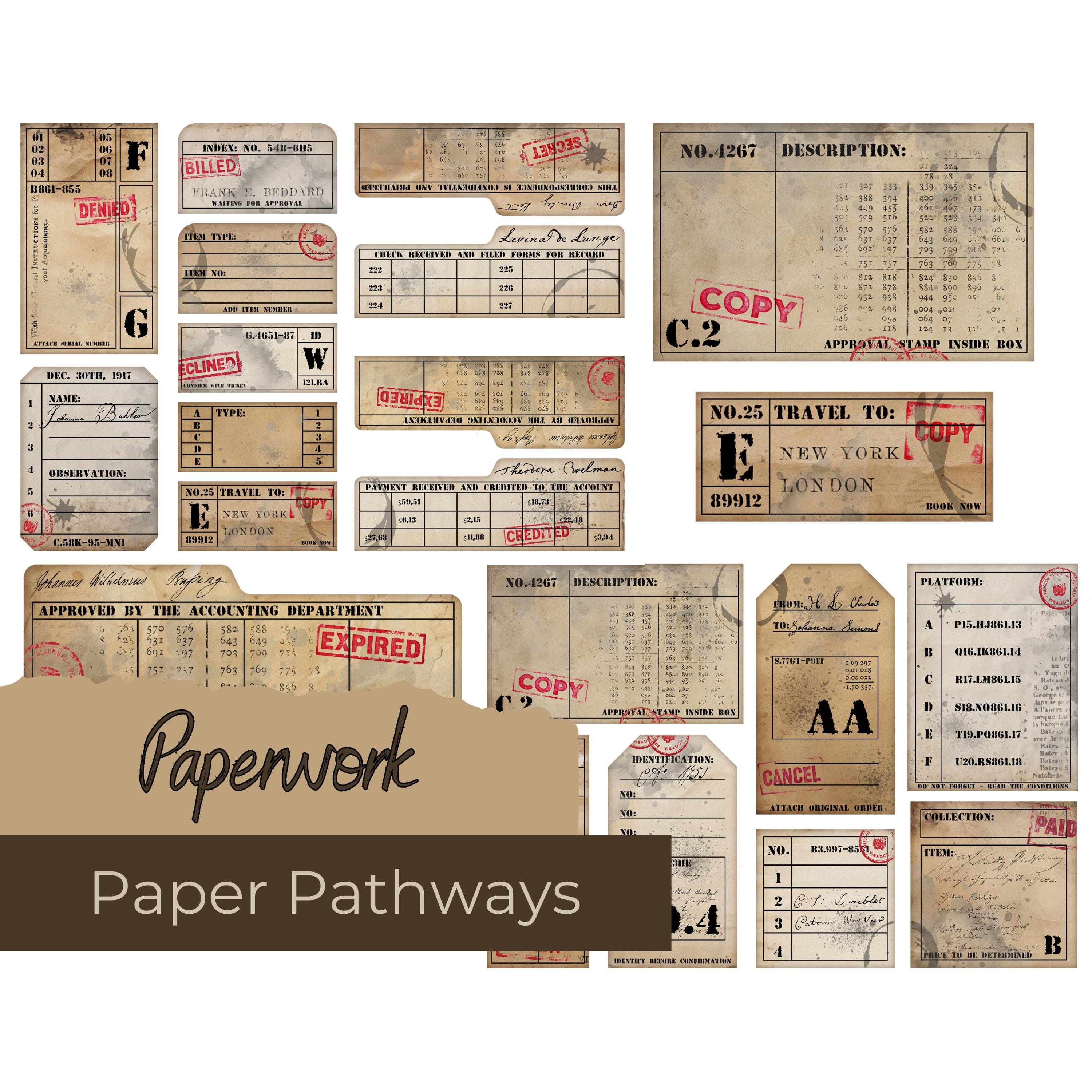PAPER PATHWAYS PAPERWORK, Vintage Office, Vintage Paperwork, Tags ...