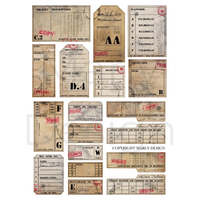 PAPER PATHWAYS PAPERWORK, Vintage Office, Vintage Paperwork, Tags ...