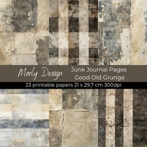 BOAS E VELHAS PÁGINAS DE DIÁRIO DE LIXO GRUNGE, Papéis de fundo, Papéis gastos e desgastados, Diário de lixo, Scrapbooking, Criação de cartões, Download digital