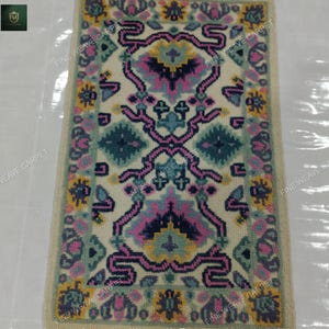 Hand-Tufted Wool Runner Rug, Moroccan Tribal Inspired Runner, 2x5 Turkish Gabbeh Style Kilim Textured Runner Hallway, Vibrant Small Wool Rug