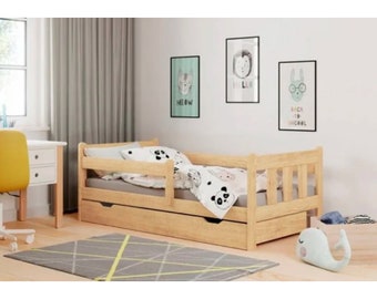 Lit enfant, Bett mit Schublade, Toddler bed with drawer, Montessori bed,  Kids bed, Childrens Bed with drawer, Lit enfant avec tiroir, Letto