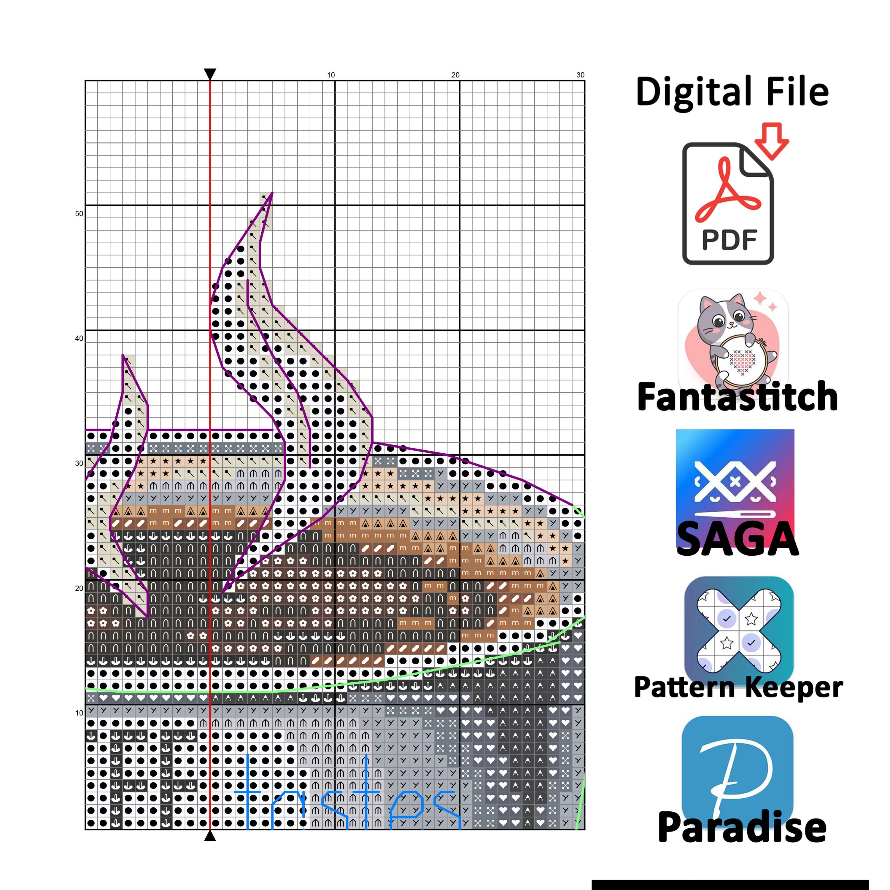 Set of Two Coffee Cross Stitch Pattern, Digital PDF Download - Etsy