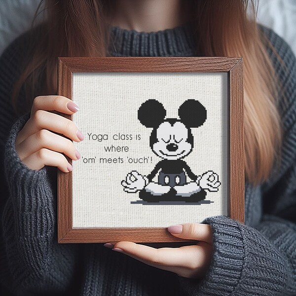 Mickey Cross Stitch Pattern, Yoga Cross Stitch, Inspirational Quote Cross Stitch, Quote Cross Stitch, Cross Stitch Quote, Funny Cross Stitch