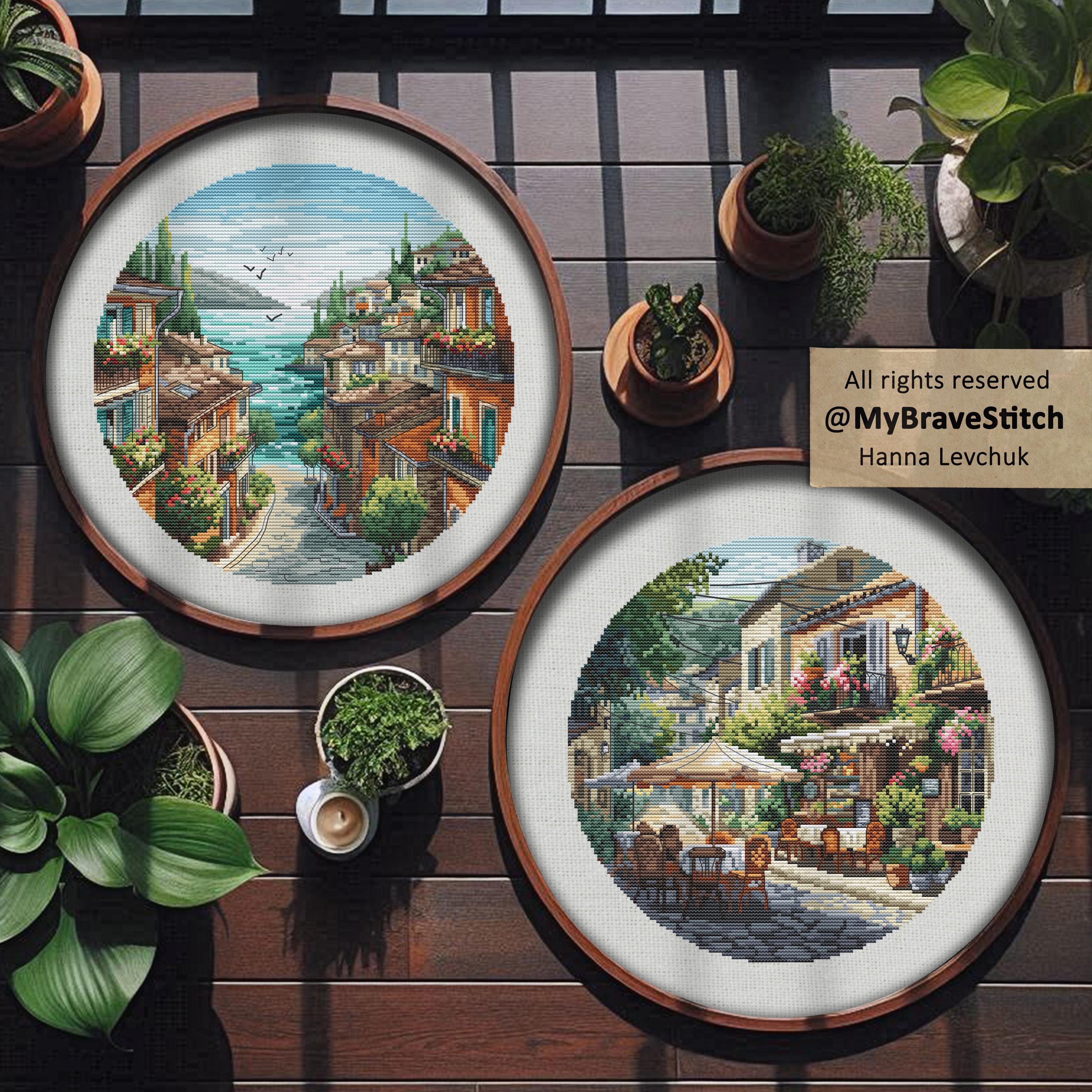 Set of Two Summer City Cross Stitch Pattern (PDF Download) - Etsy