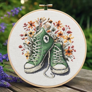 Flower Cross Stitch Pattern, punto de cruz, punto de cruz patron, cross stitch pattern pdf, count cross stitch pattern