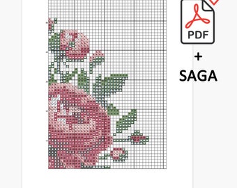 Kit Punto Croce Luca-S Motivo Peonia - Dimensioni 20x26.5 Cm, 44 Colori, Filato Anchor, Tessuto Zweigart - 3