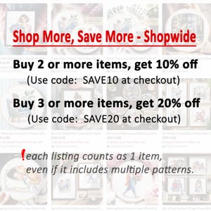Puede incluir: Anuncio de venta en toda la tienda con texto: Compra 2 o m&aacute;s art&iacute;culos, obt&eacute;n un 10% de descuento (c&oacute;digo: SAVE10) y Compra 3 o m&aacute;s art&iacute;culos, obt&eacute;n un 20% de descuento (c&oacute;digo: SAVE20). Cada anuncio cuenta como 1 art&iacute;culo.
