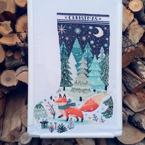 Fuchs Weihnachtsstrumpf Kreuzstichmuster (PDF Download)