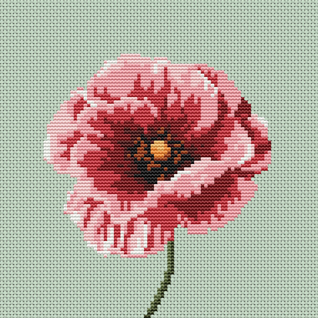 POPPY BORDER LOOSE KNIT (RED × PINK) Low gauge border knit (pink) – POPPY
