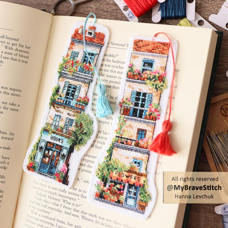Set of Two Bookmark Cross Stitch Pattern (PDF Download) - Etsy