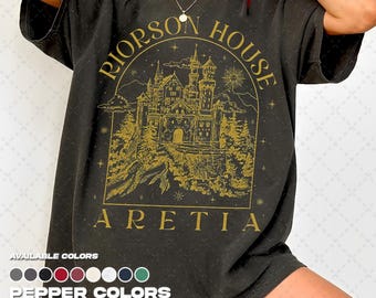 Camiseta de la casa Aretia V2 de Xaden Riorson con llama de hierro limitada, colores cómodos, regalo para mujer y hombre, camiseta unisex