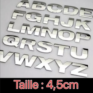Letra metálica adhesiva 3D de alta calidad de 4,5 cm.