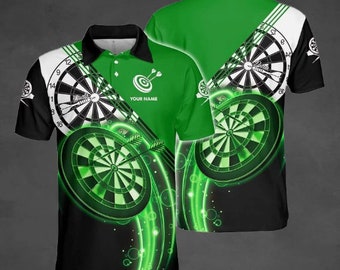 Personalisierte Darts-Poloshirts, benutzerdefinierte Darts-Shirts für Männer, Frauen, Dart-Team-Shirt, Darts-Liebhaber-Geschenk, Sport-Shirt, Jersey für das Team