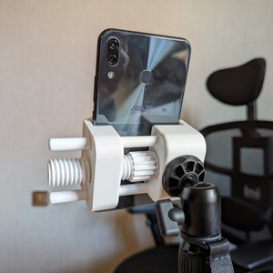 Phone holder clamp for 1/4&quot; tripod - STL file, phone stand, phone support, smartphone, 3D printing, office accessory