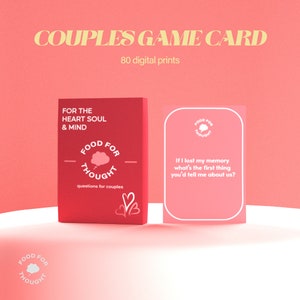 Couples Questions Game - Digital Game Print | Anniversary Gift | Birthday Gift | Valentine's Day