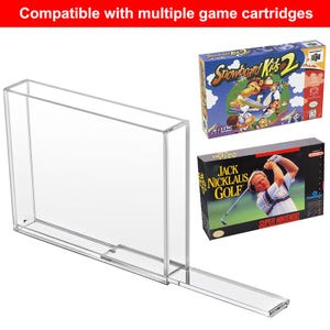 Acrylic box with magnetic closure for SNES or N64 games – Retro display with UV protection