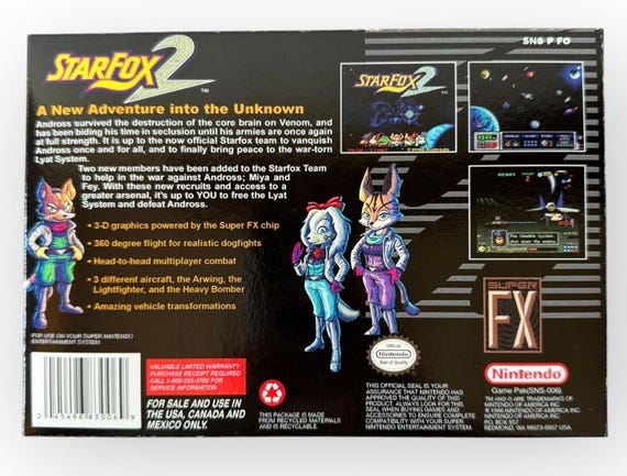Starfox 2 Box - Nintendo SNES Supernintendo - Etsy
