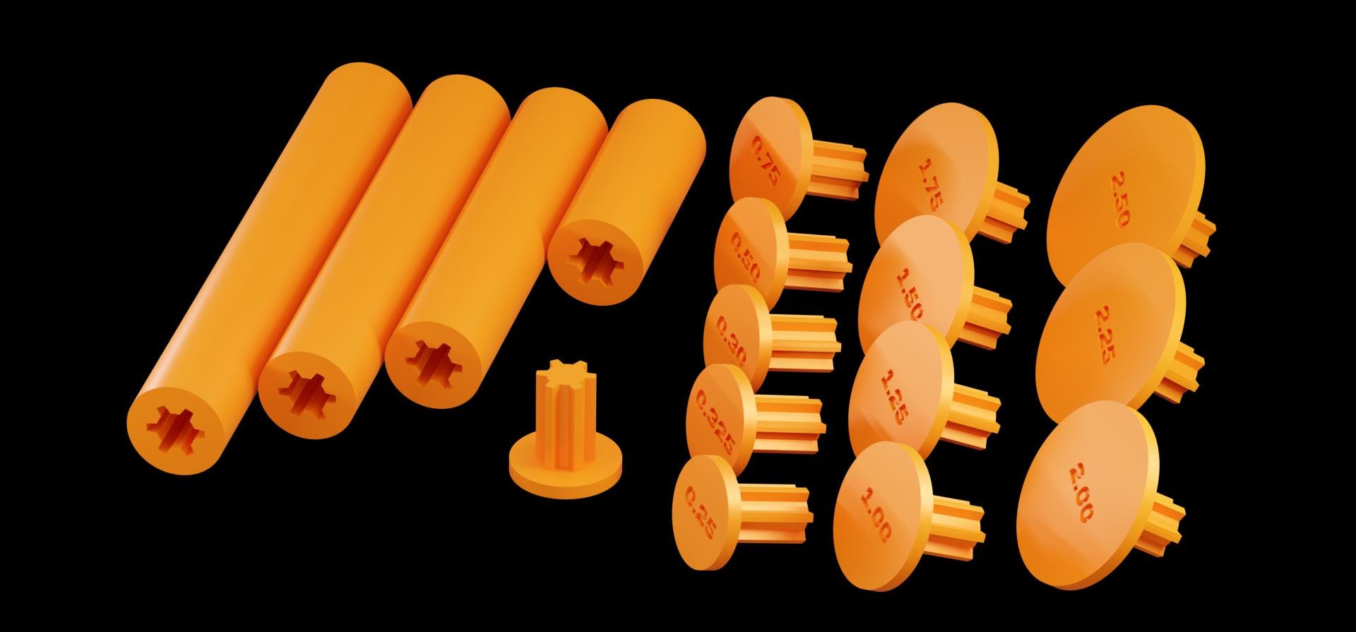 Smooth Roller und Spacers (Spezialanfertigungen erhältlich) - Jorrit Officield Verkäufer