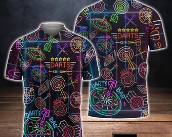 NEU! Pro Dart Spieler Polo-Shirt, geboren, um Design zu schießen, hochwertige Darting Bekleidung, Geschenk für Dart-Liebhaber, perfektes Geschenk für Dartspieler