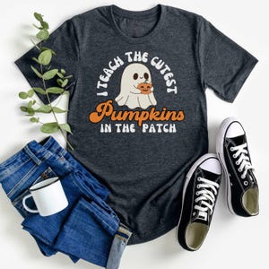 Halloween Teacher Sweatshirt, Fall Teacher Shirts,Pumpkin Teacher Tee,Cute Teacher Shirts,I Teach The Cutest Pumpkins In The Patch Shirt Tee