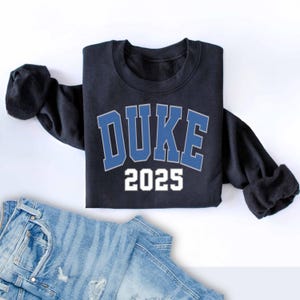 Duke Crewneck sweatshirt 2025 Blue Devils College sweater Game Day hoodie University merch Alumni apparel Unisex Christmas Gift for Boyfrien