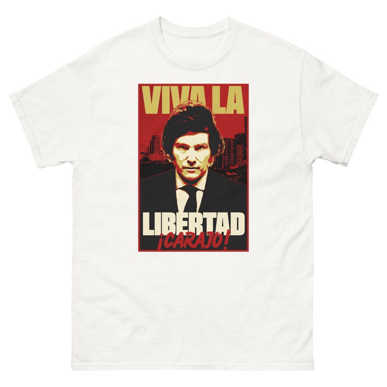 T-shirt LiberD "Afuera Freedom" Javier Milei - Unisexe - Neuf Avec étiquettes - Coton