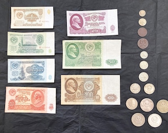 ヴィンテージ ソビエト ルーブル紙幣セット – 1961年通貨コレクション