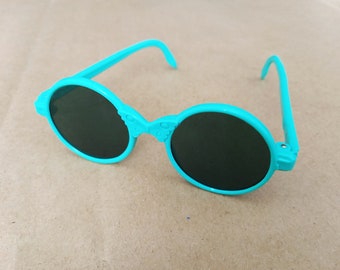 Vintage Children's Sunglasses in Original Box - Izyum Plant 1995 Turquoise Frames