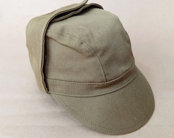 Soviet Army original field cap hat khaki color cotton Afghan war period USSR vintage item 1980 new condition size 56 and 57 cm.