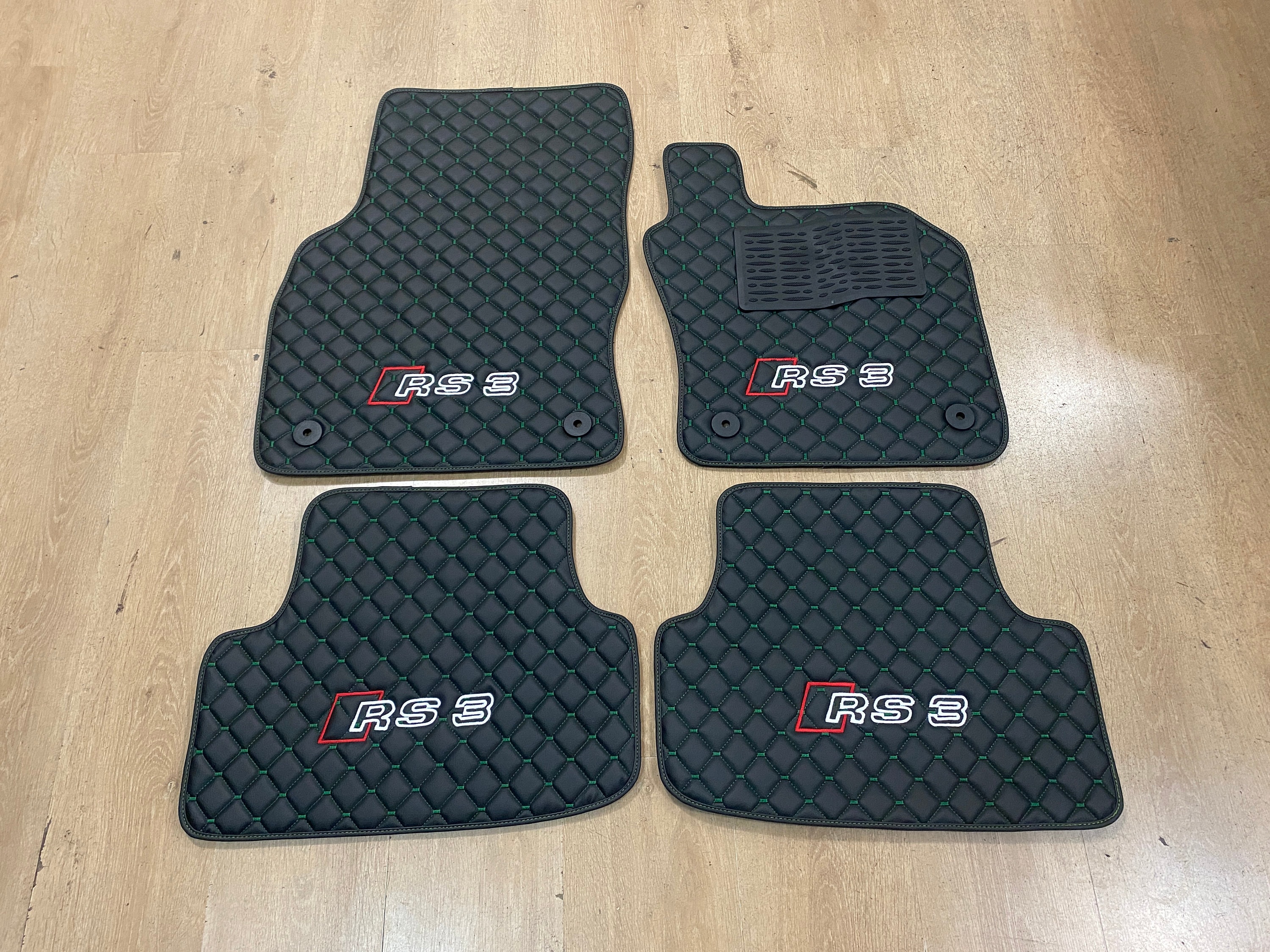 R.H.D Leather Car Mat for Audi A3 S3 RS3 2013 2020 8V Embroidery Logo Free Shipping Set of 4 Production to Order Etsy
