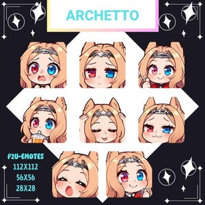 Arknights Twitch Emotes: Archetto Emote Pack (Digital Download)