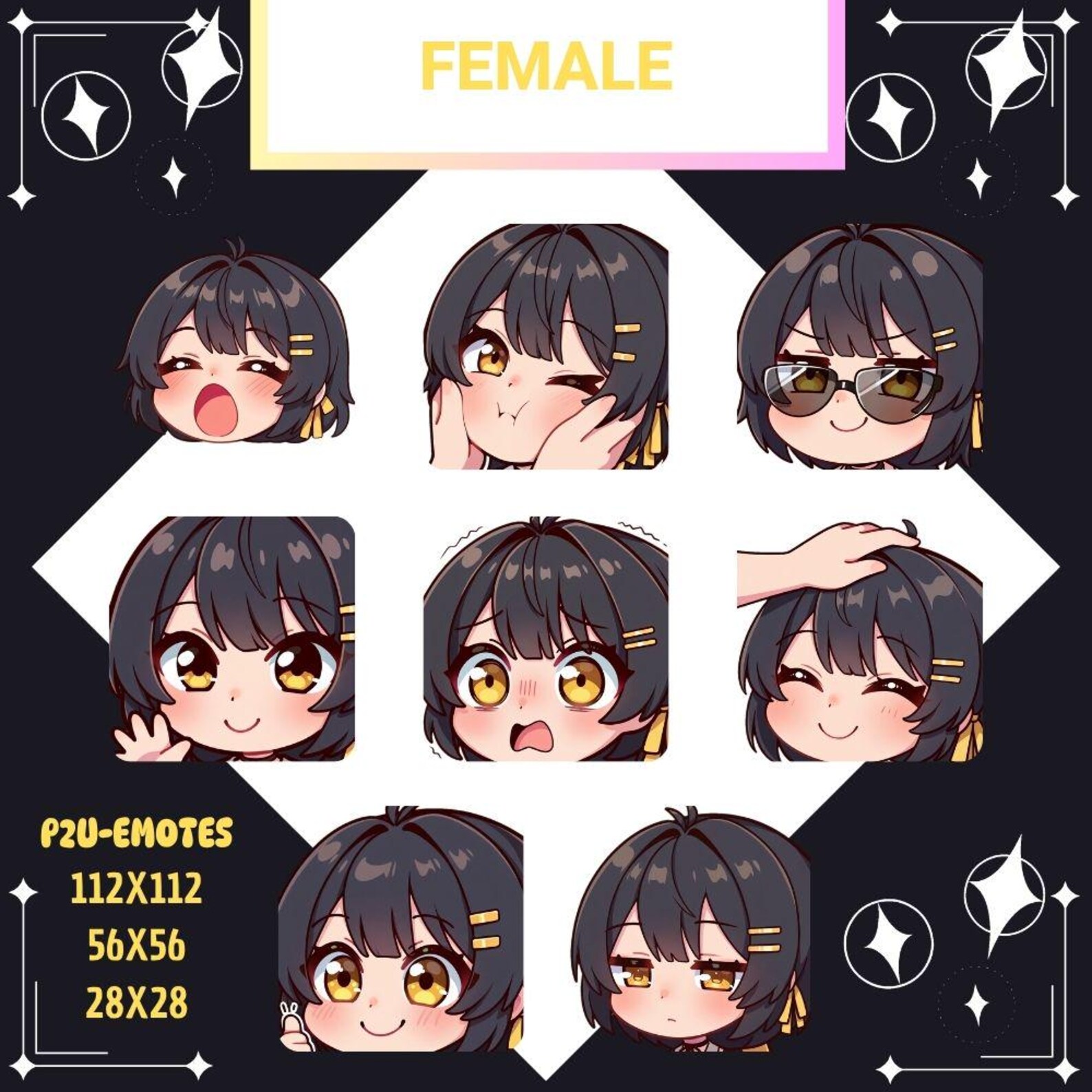 Wuwa Female Rover Twitch/yt/discord Emotes Pack (digital Download) - Etsy